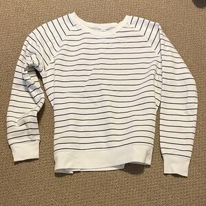 Old Navy White and Navy Striped Sweater